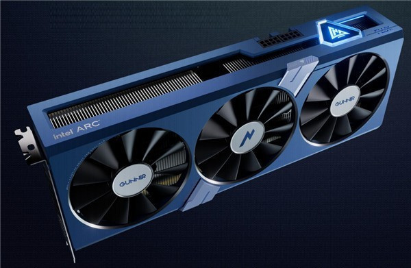 Intel游戏显卡发布 蒙圈显卡的外观曝光：Arc A770纯蓝外观公布