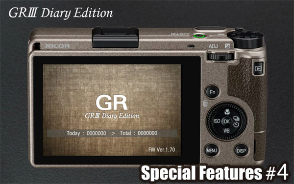 理光宣布为 GR III 相机推出日记版特别限量套装，金属暖灰色，全球限量 2000 台