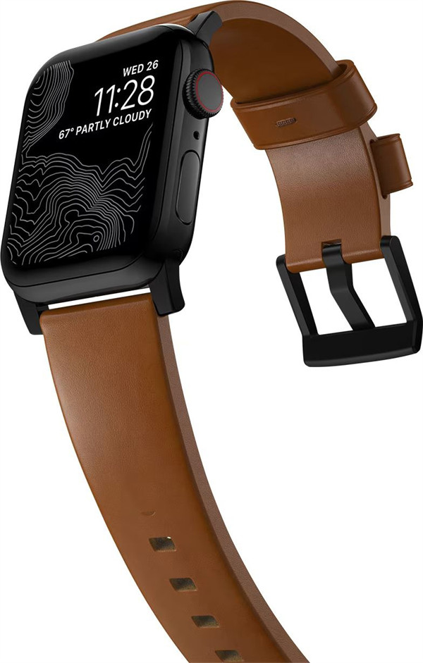Nomad 为 Apple Watch 推出 Modern Band 皮革表带，采用 English Tan 棕褐色设计
