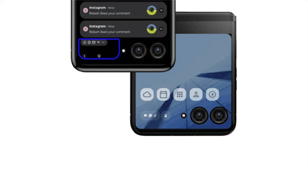 摩托罗拉 Razr 2023 可折叠手机渲染图曝光：独特外显示屏，外屏非常大