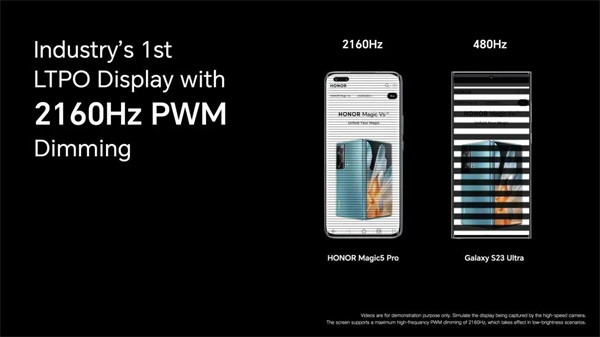 荣耀 Magic5 Pro 手机搭载京东方 6.81 英寸柔性 OLED，采用 LTPO 及屏幕聚光技术