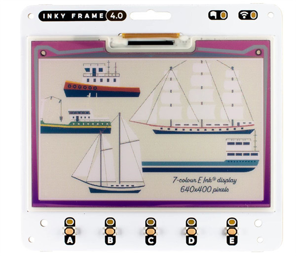Inky Frame 4.0 英寸小型低功耗电子纸显示屏发布，能够显示 7 种颜色