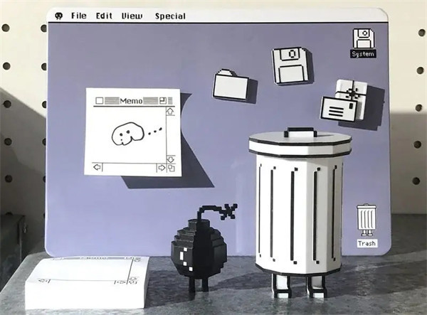 设计师以 1980 年代Mac OS 系统为灵感，推出 Trashbot 2.0 文具产品