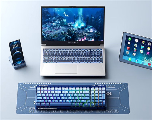 机械师 K600S 海月蓝键盘开启预售：支持三模连接，售 349 元