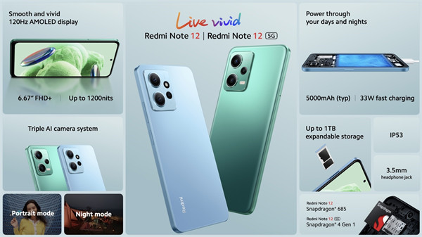 Redmi Note 12 系列手机面向海外用户发布：起售价为 199 欧元