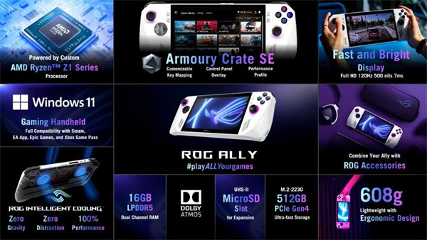 华硕首款游戏掌机 ROG Ally 卖点曝光，搭载 AMD 锐龙 Z1 系列芯片