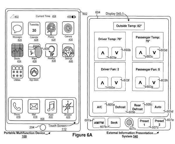 苹果新专利，在车内环境让iPhone、iPad 和 Mac 笔记本屏幕和车机保持同步