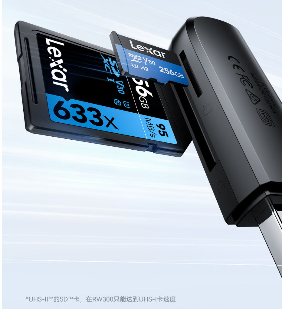 雷克沙 TF / SD 二合一高速读卡器 RW300 开启预售，到手 19.9 元