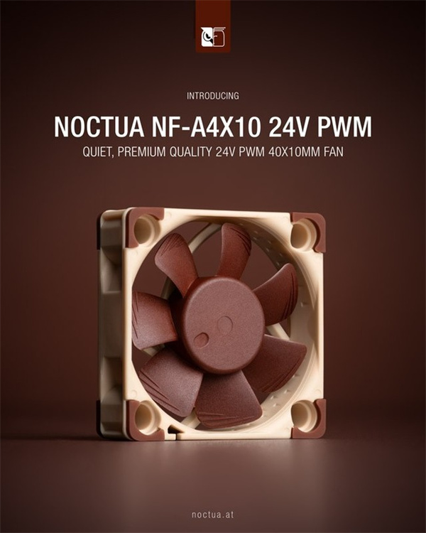 Noctua发布 NF-A4x10 40mm 风扇的 24V 版本